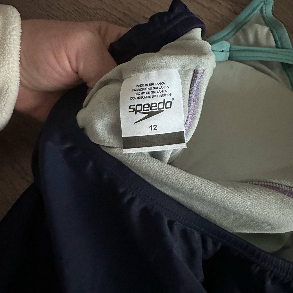 Speedo One Piece Adjustable Crossback Swimsuit in Porcelain - Picture 9 of 12